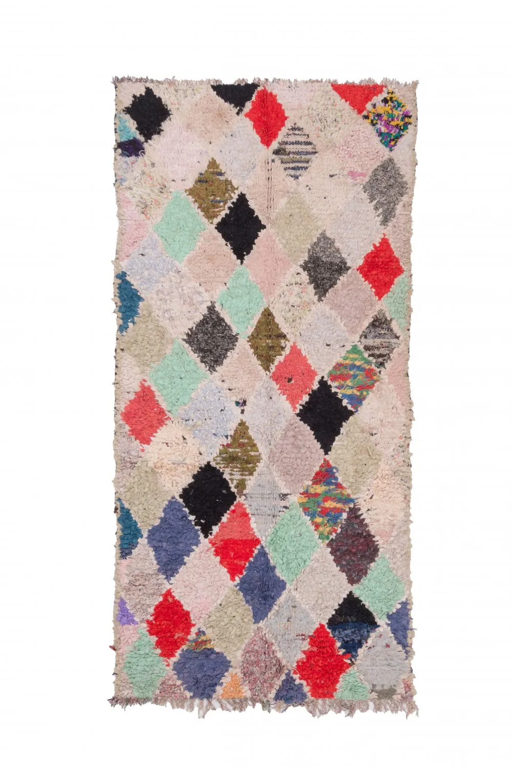 Marockansk Boucherouite-matta 240 x 115 cm
