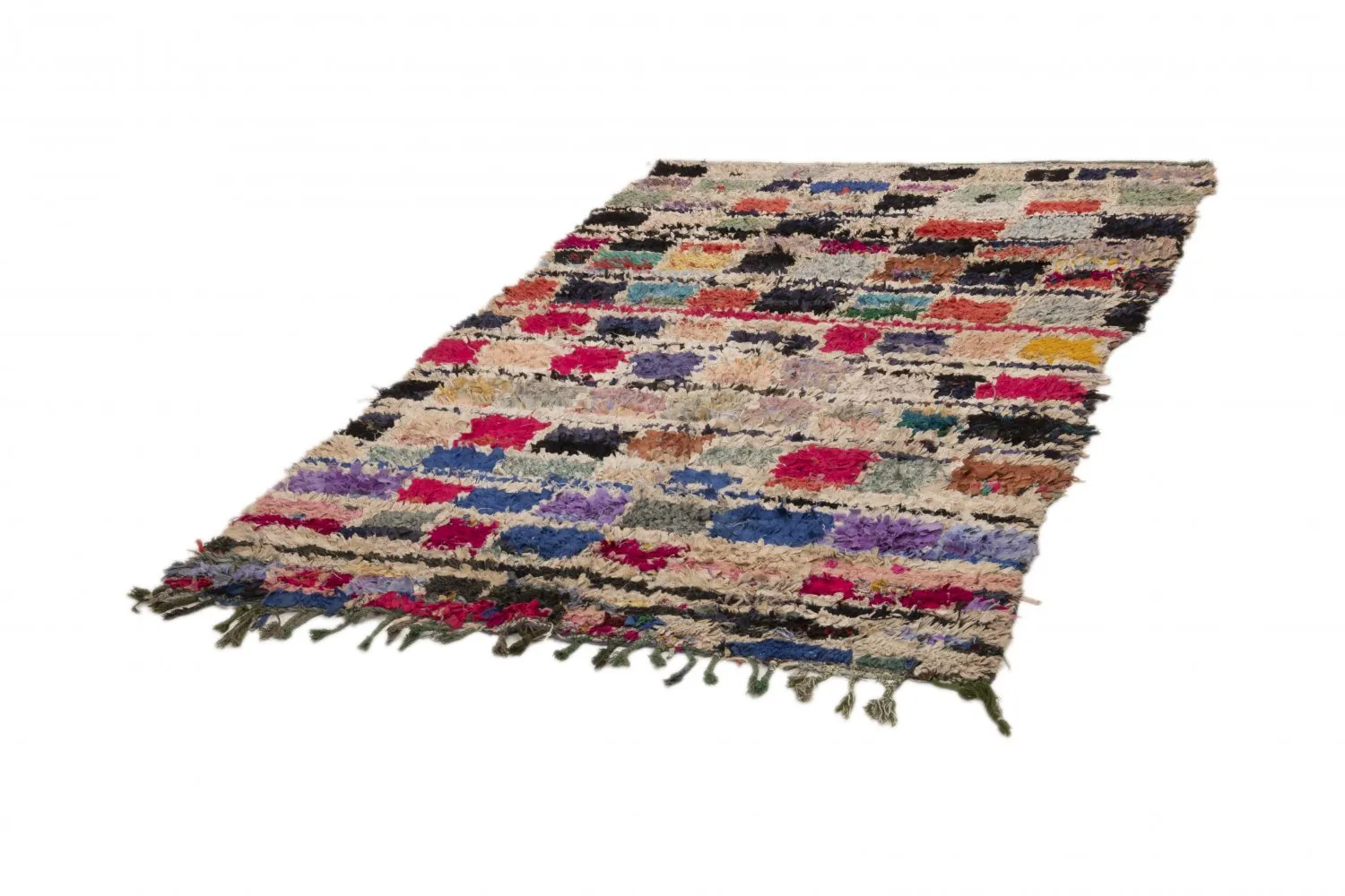 Marockansk Boucherouite-matta 230 x 135 cm