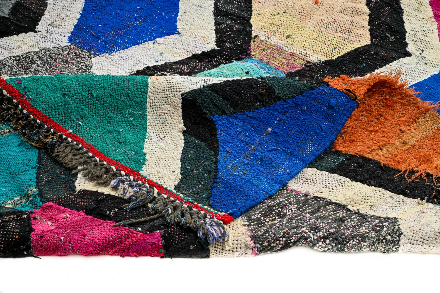 Koberec Berbere Marocký Boucherouite 140 x 290 cm
