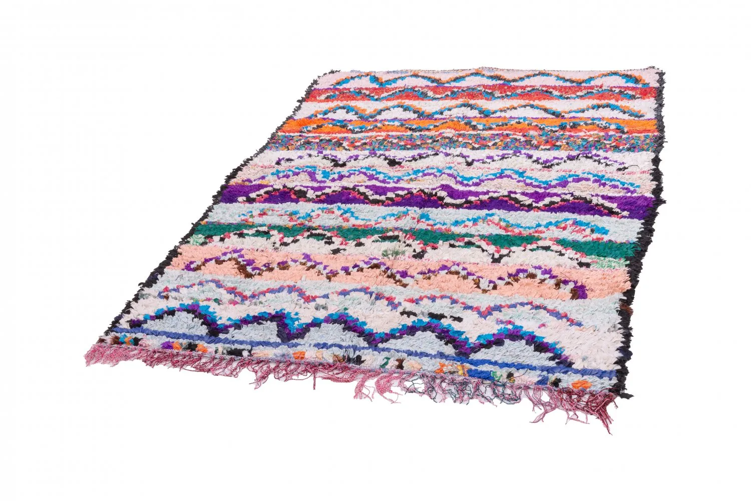 Marockansk Boucherouite-matta 205 x 140 cm