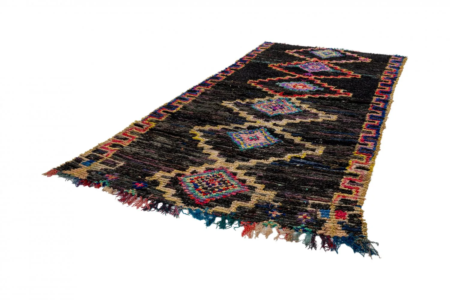 Marocký berberský koberec Boucherouite 275 x 145 cm