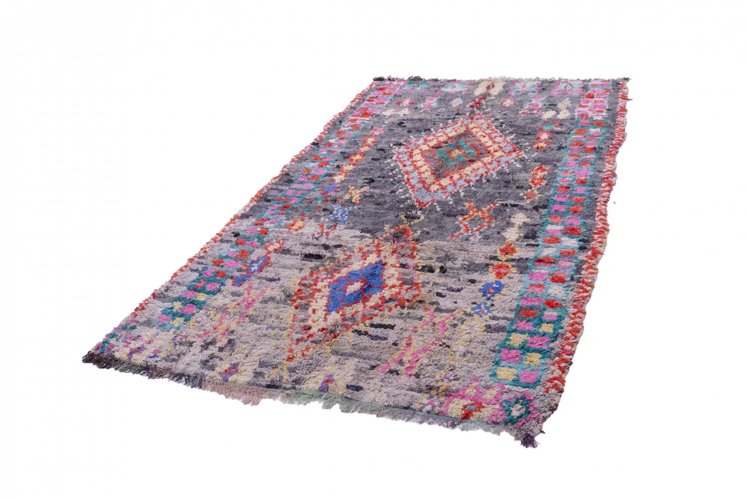 Marockansk Boucherouite-matta 230 x 125 cm