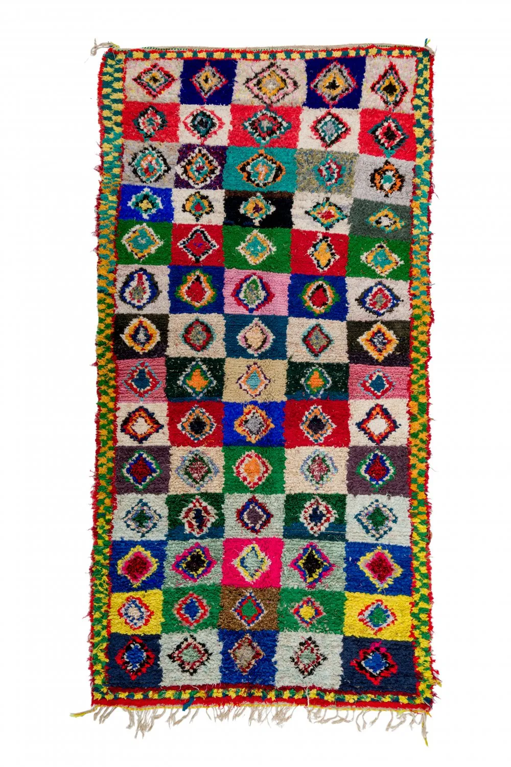 Marocký berberský koberec Boucherouite 290 x 145 cm