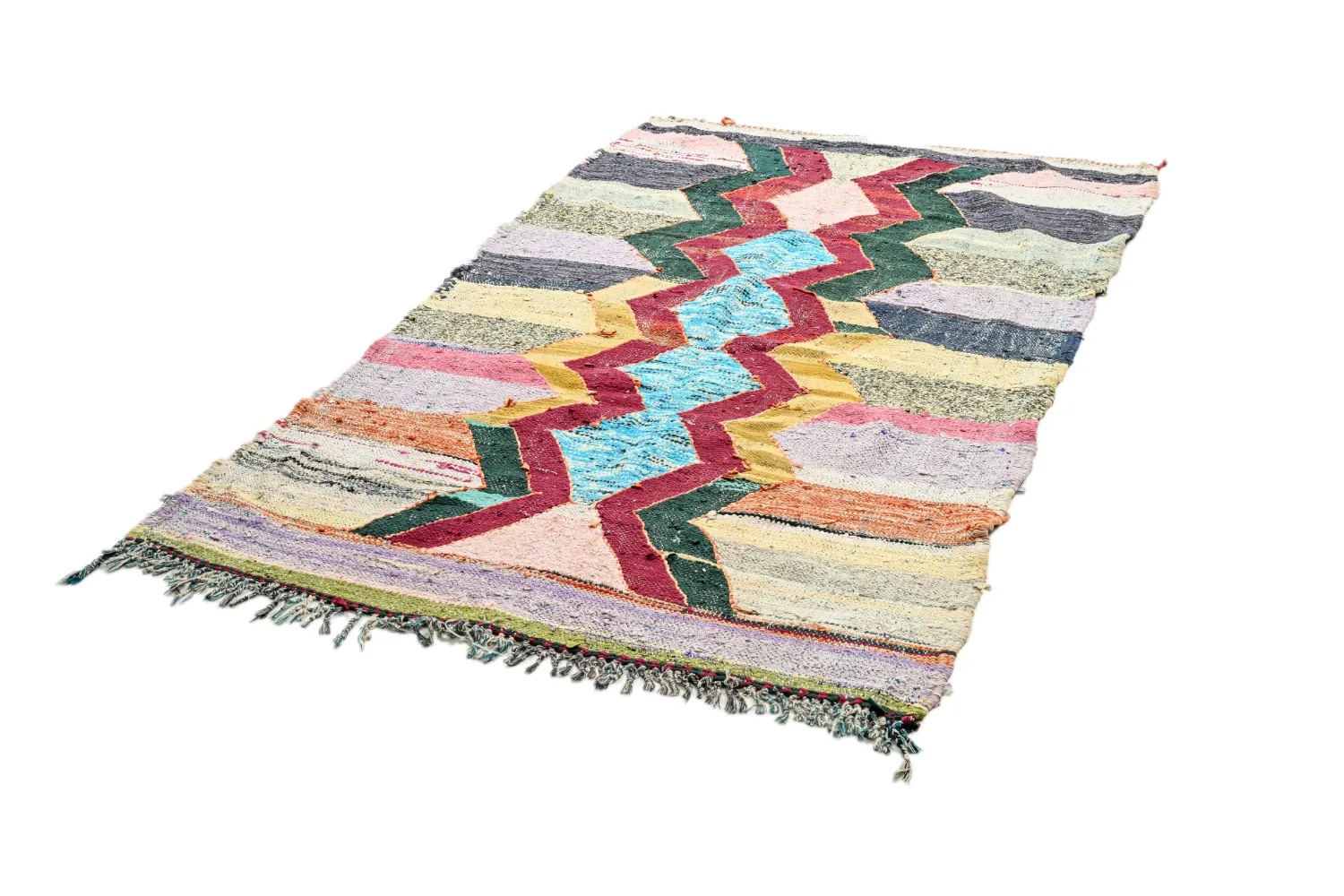 Koberec Berbere Marocký Boucherouite 125 x 215 cm
