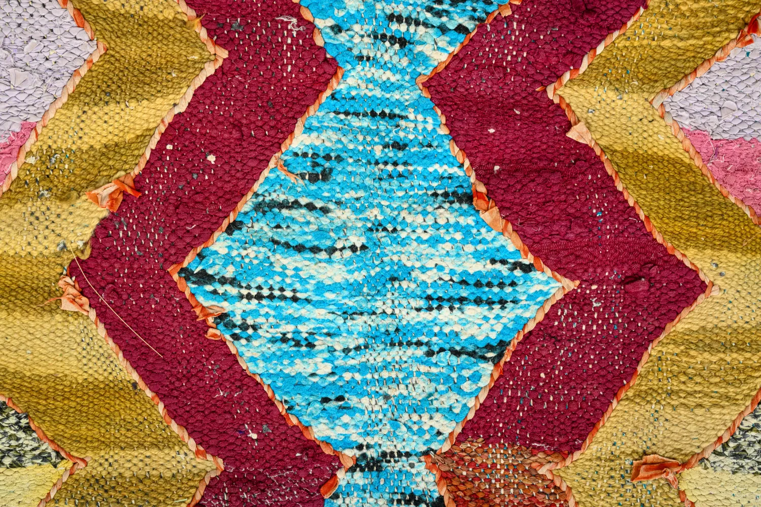 Koberec Berbere Marocký Boucherouite 125 x 215 cm