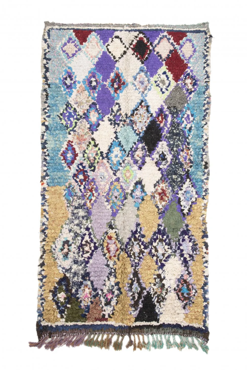 Marockansk Boucherouite-matta 260 x 140 cm