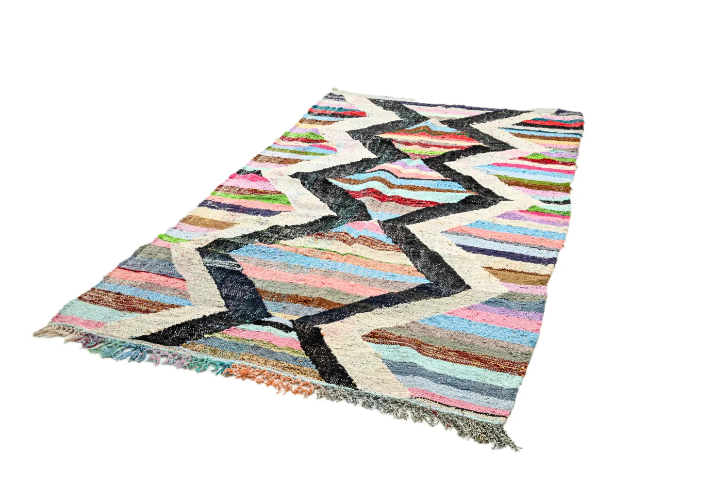 Koberec Berbere Marocký Boucherouite 145 x 245 cm