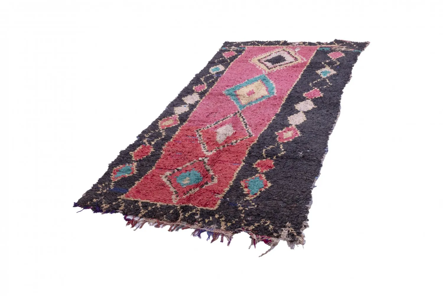 Marockansk Boucherouite-matta 275 x 135 cm