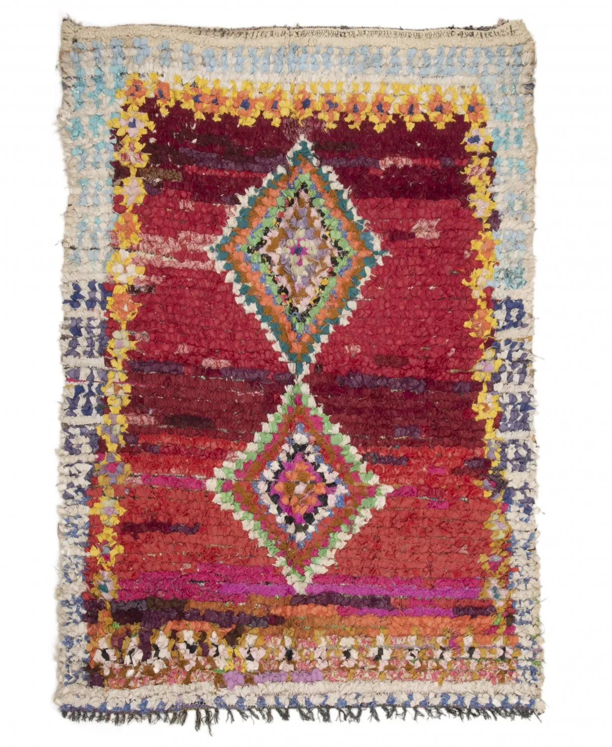 Marockansk Boucherouite-matta 210 x 140 cm