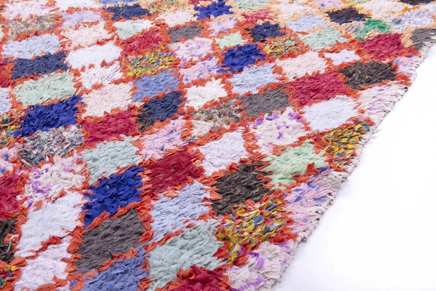 Marockansk Boucherouite-matta 245 x 105 cm
