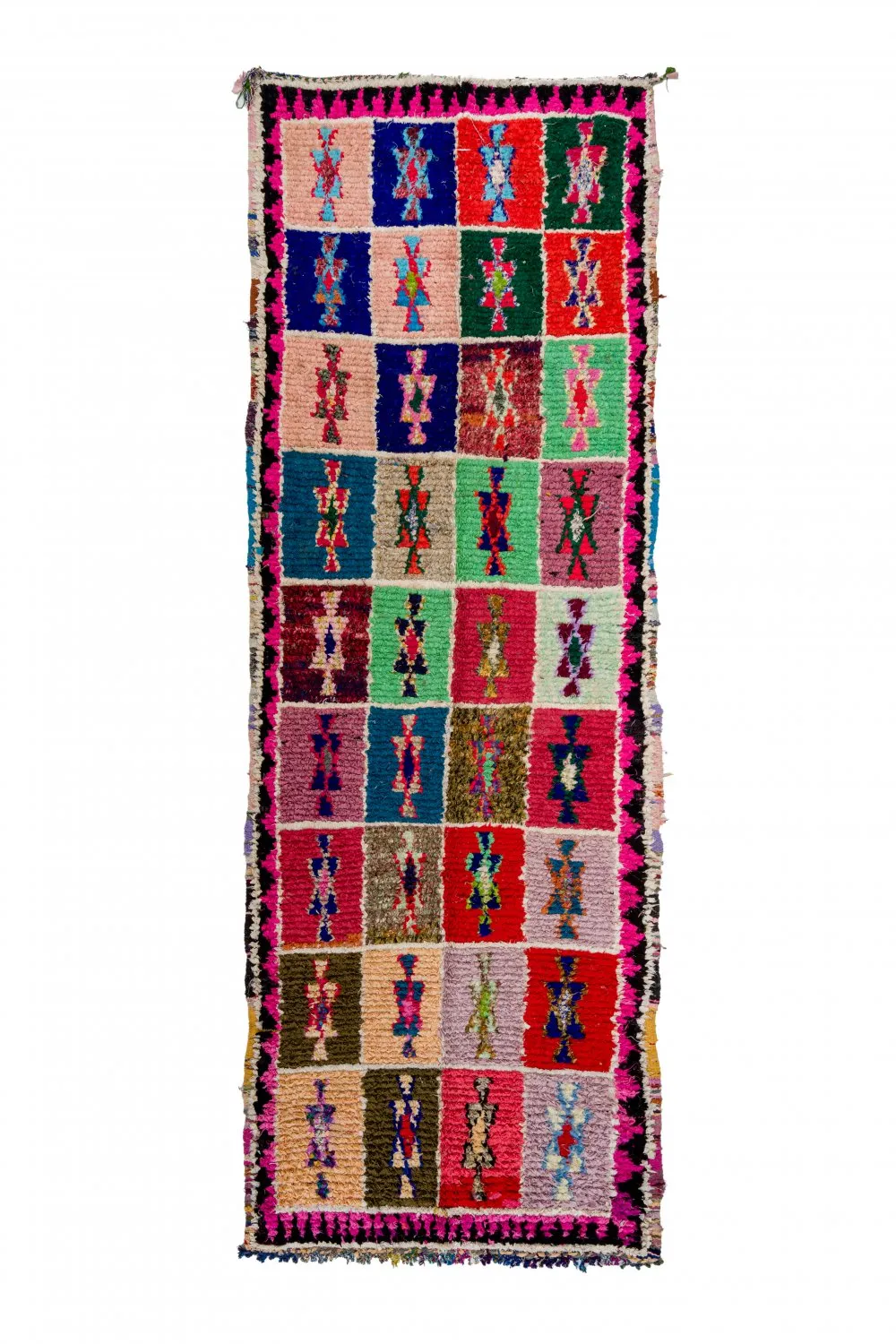 Marocký berberský koberec Boucherouite 360 x 130 cm