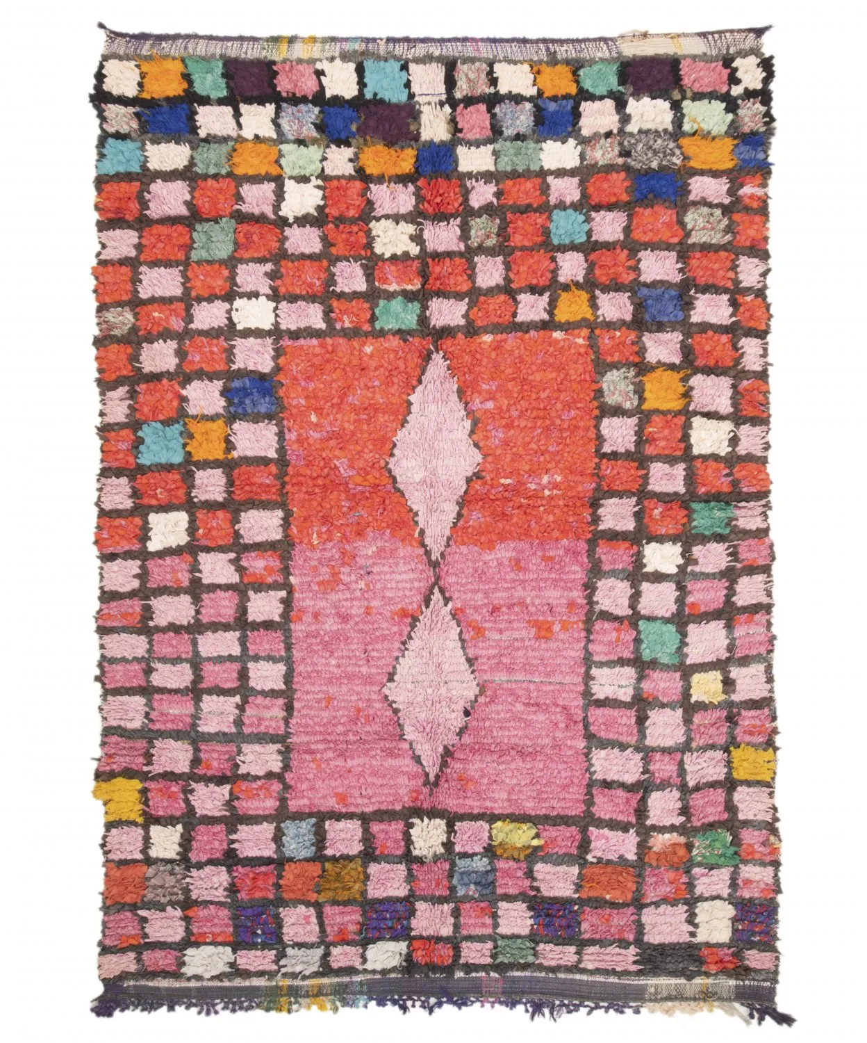 Marockansk Boucherouite-matta 225 x 150 cm