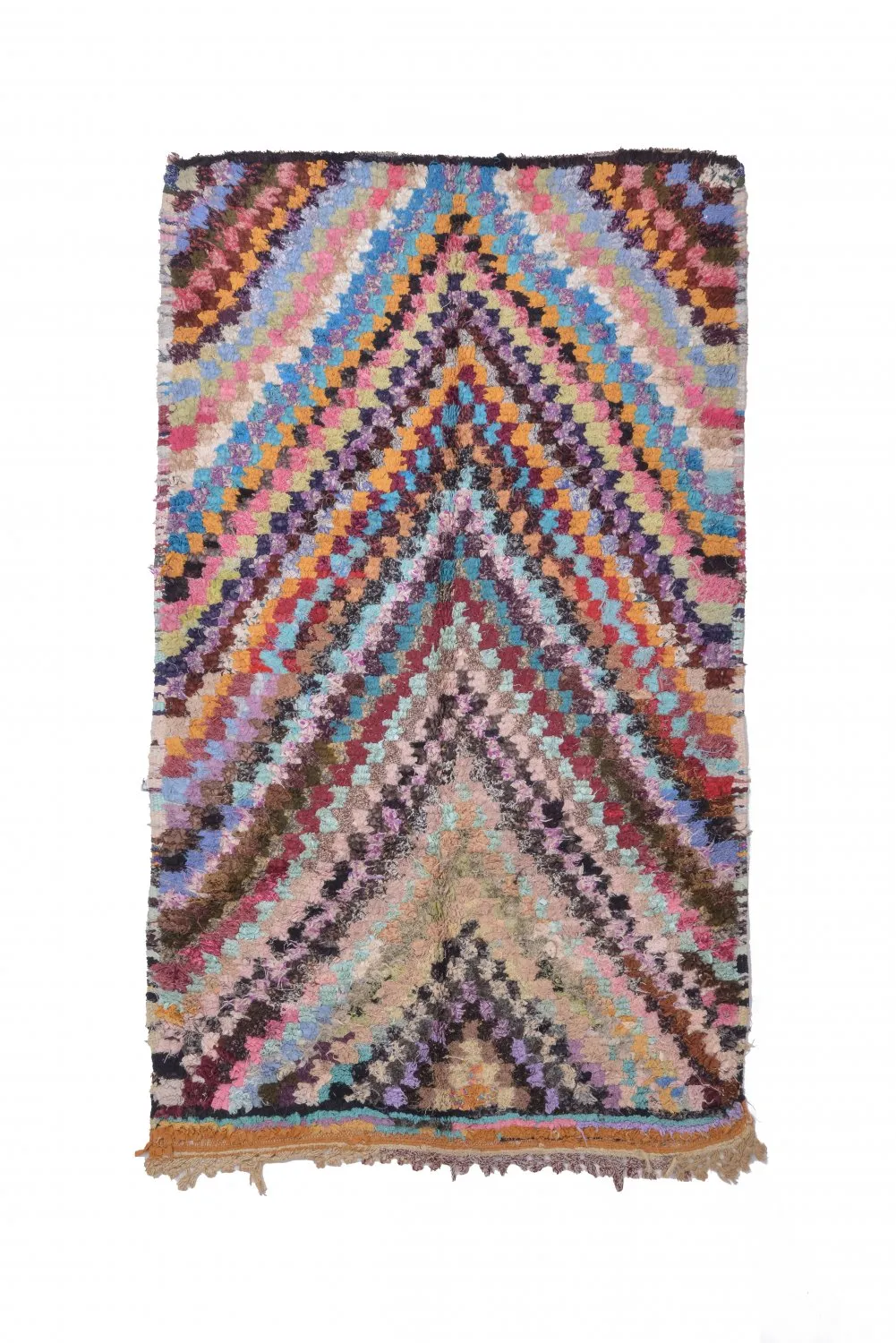 Marockansk Boucherouite-matta 220 x 125 cm