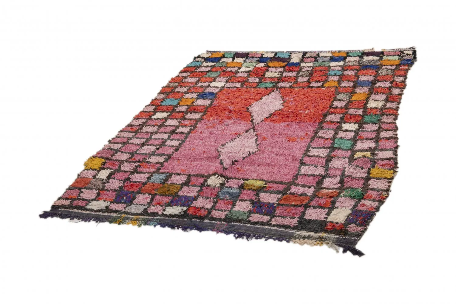 Marockansk Boucherouite-matta 225 x 150 cm