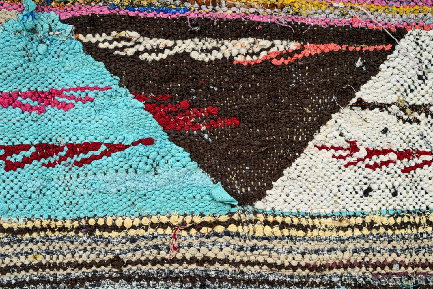 Koberec Berbere Marocký Boucherouite 135 x 235 cm