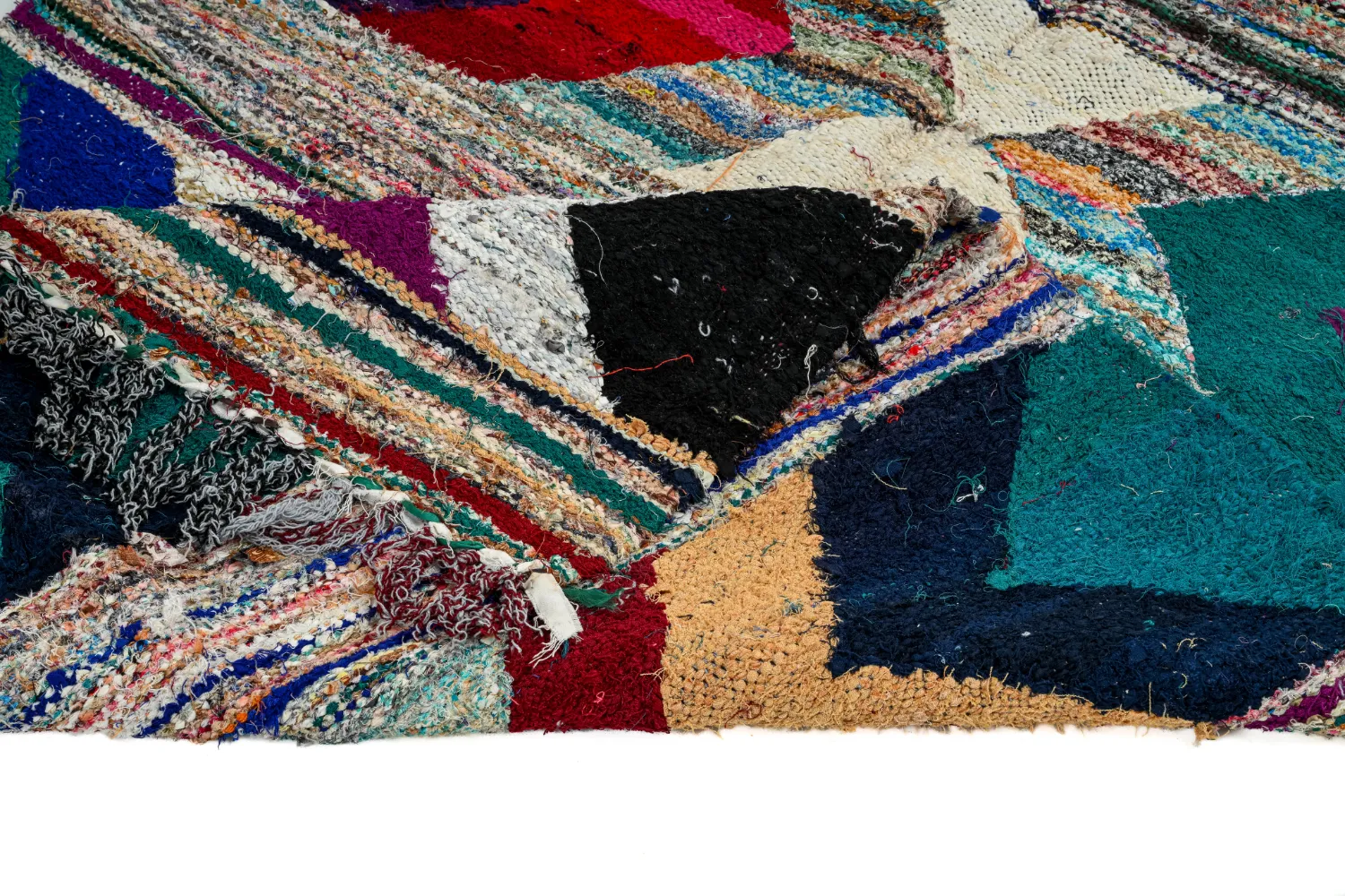 Berberská rohož Marocký Boucherouite 115 x 205 cm