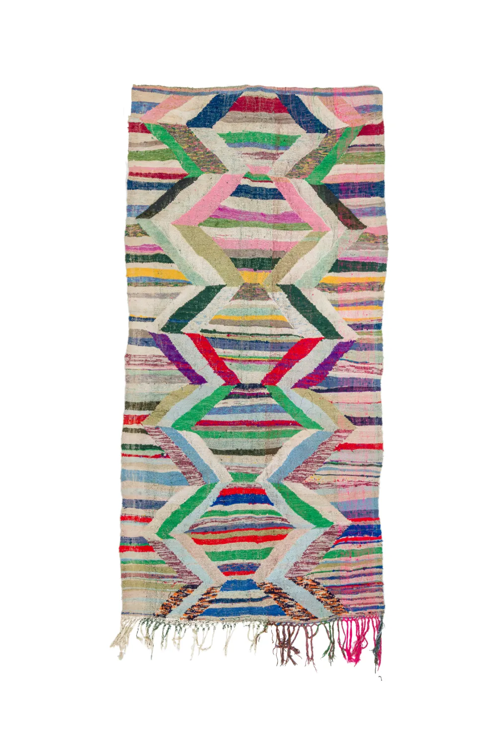 Berberská rohož Marocký Boucherouite 145 x 295 cm