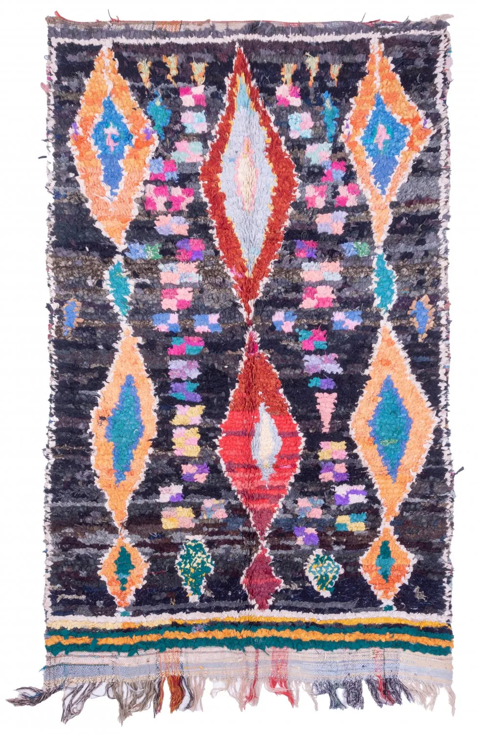 Marockansk Boucherouite-matta 235 x 150 cm