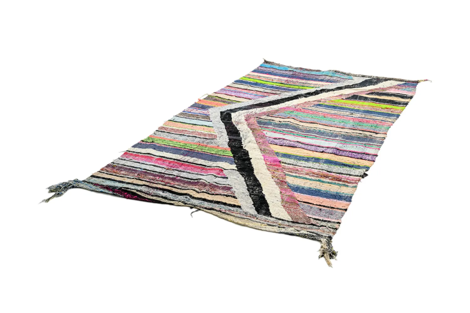 Koberec Berbere Marocký Boucherouite 135 x 240 cm