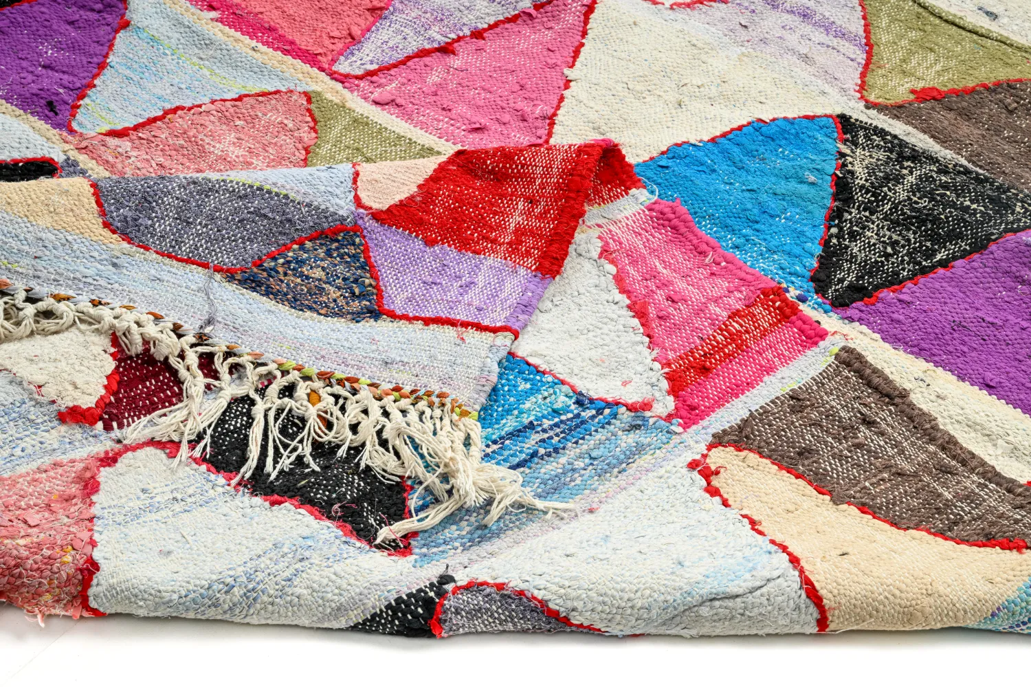 Koberec Berbere Marocký Boucherouite 135 x 275 cm