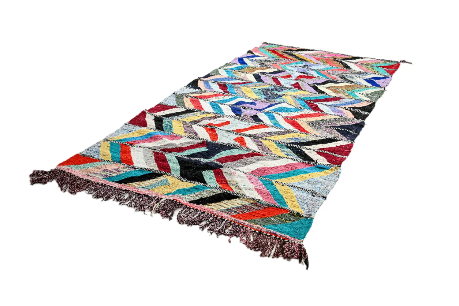 Koberec Berbere Marocký Boucherouite 150 x 320 cm