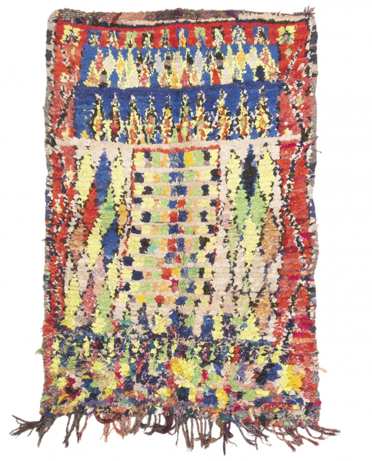 Marockansk Boucherouite-matta 180 x 115 cm