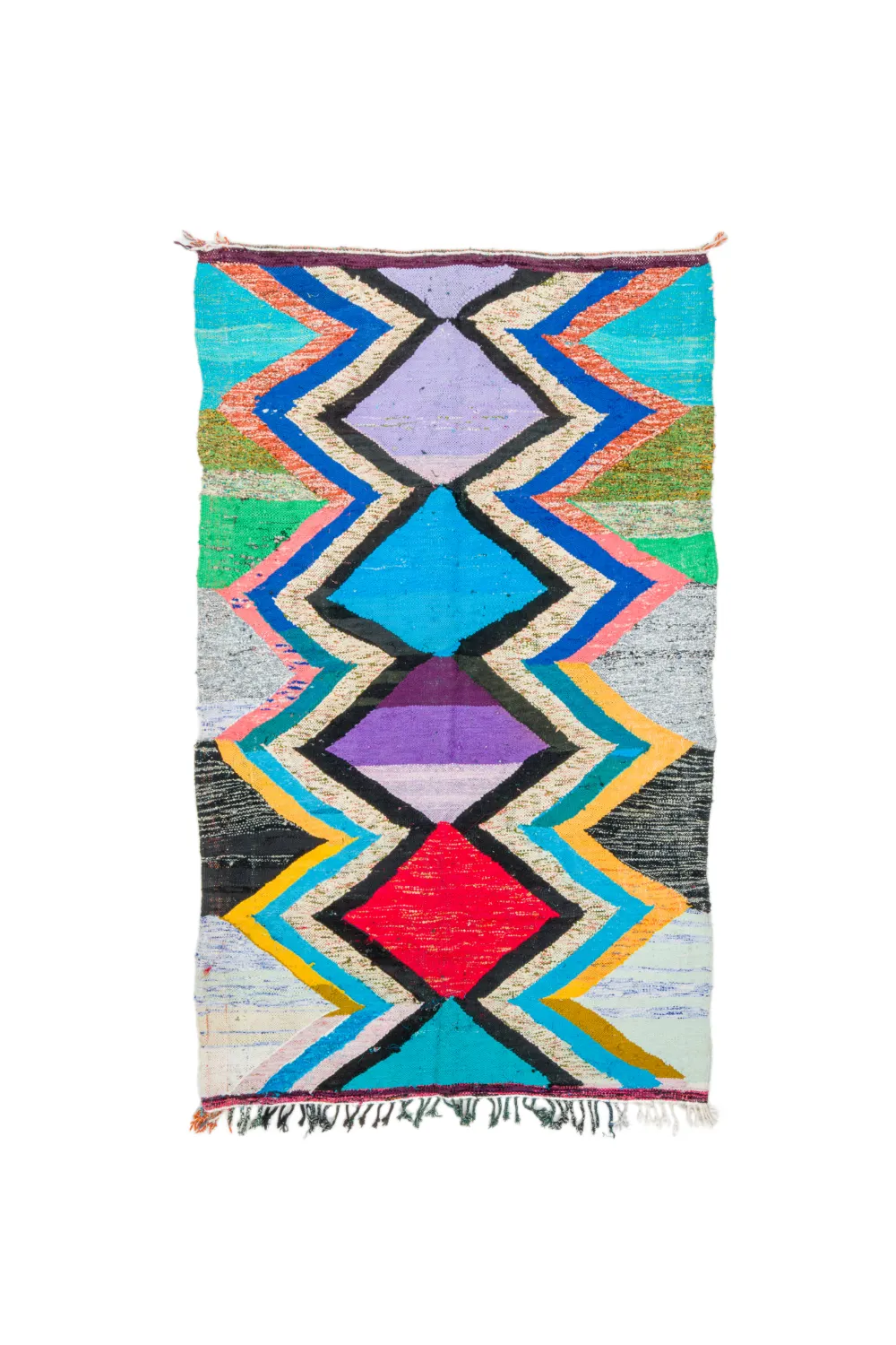 Koberec Berbere Marocký Boucherouite 140 x 235 cm