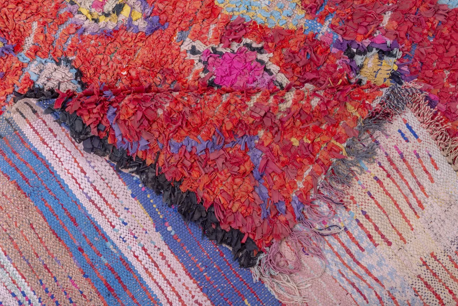 Marockansk Boucherouite-matta 215 x 155 cm