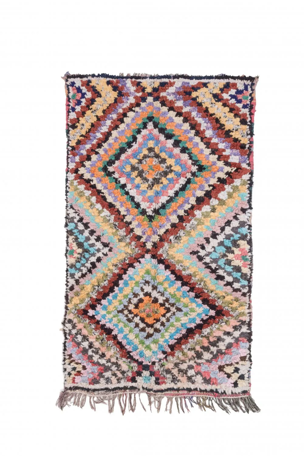 Marockansk Boucherouite-matta 215 x 120 cm