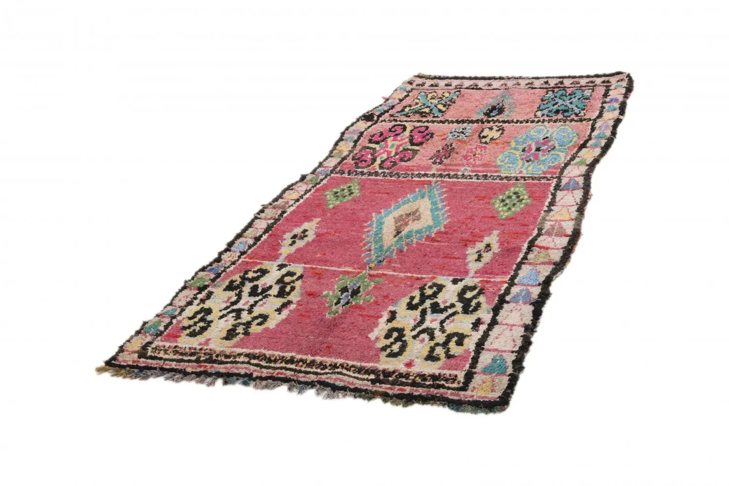 Marockansk Boucherouite-matta 240 x 105 cm