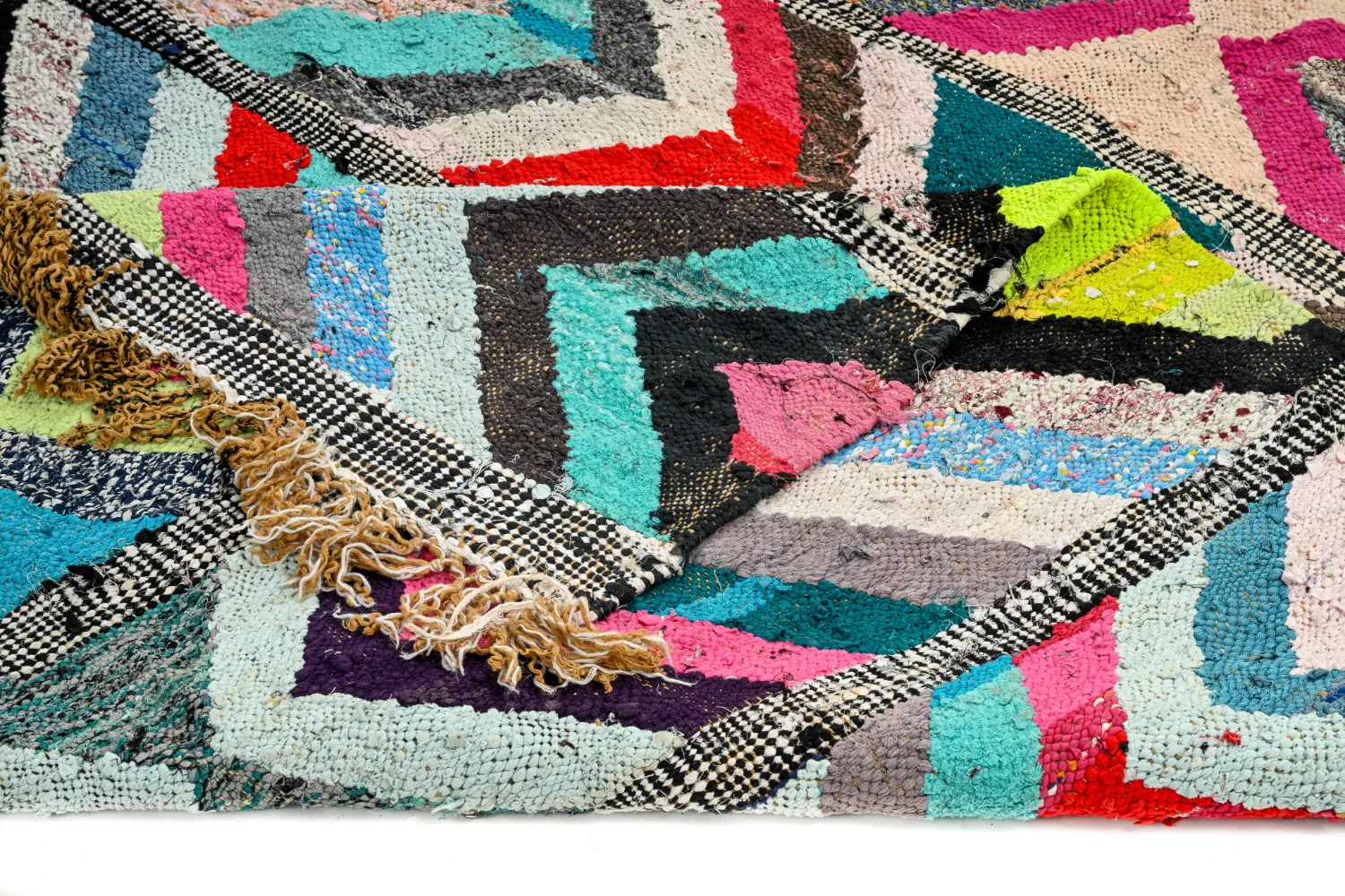 Koberec Berbere Marocký Boucherouite 145 x 270 cm