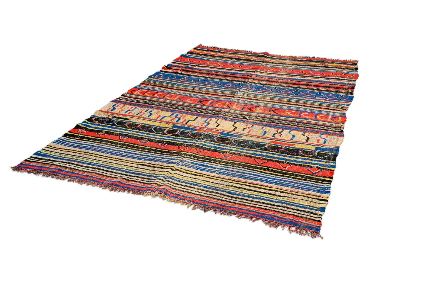 Berberská rohož Marocký Boucherouite 165 x 235 cm