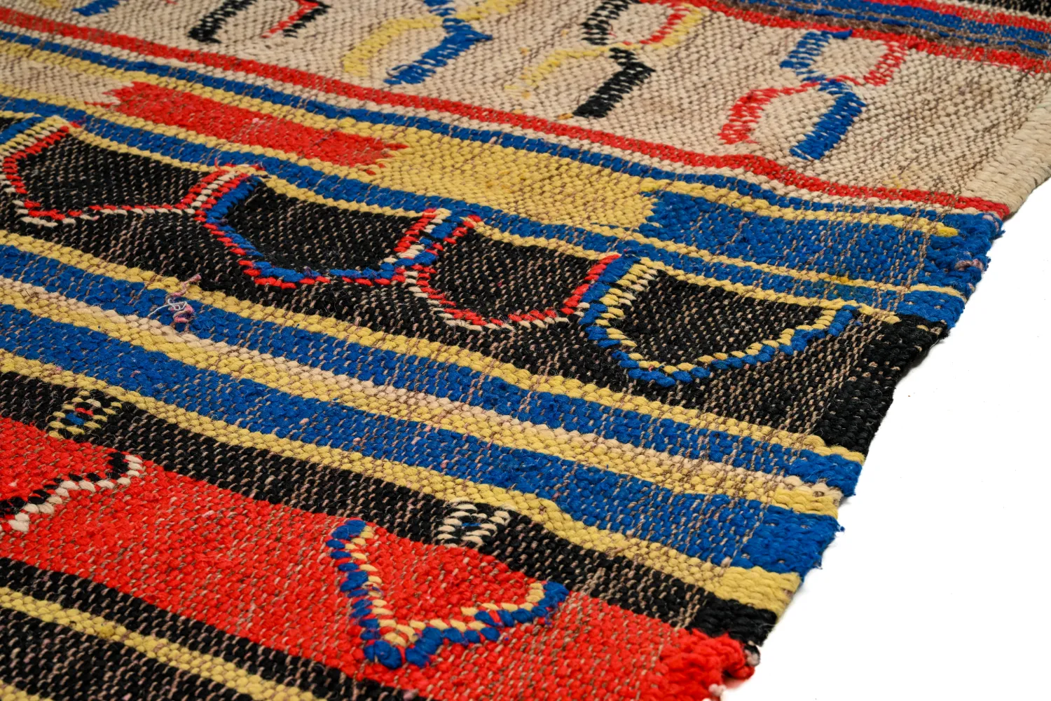 Berberská rohož Marocký Boucherouite 165 x 235 cm