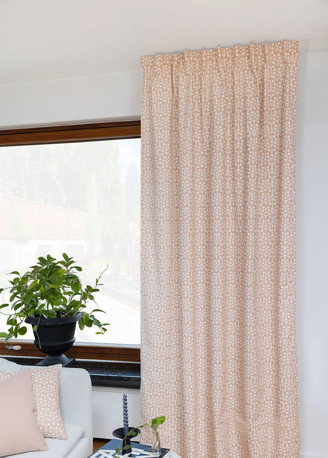 Záclony - Bavlnená záclona Ella (ružová)