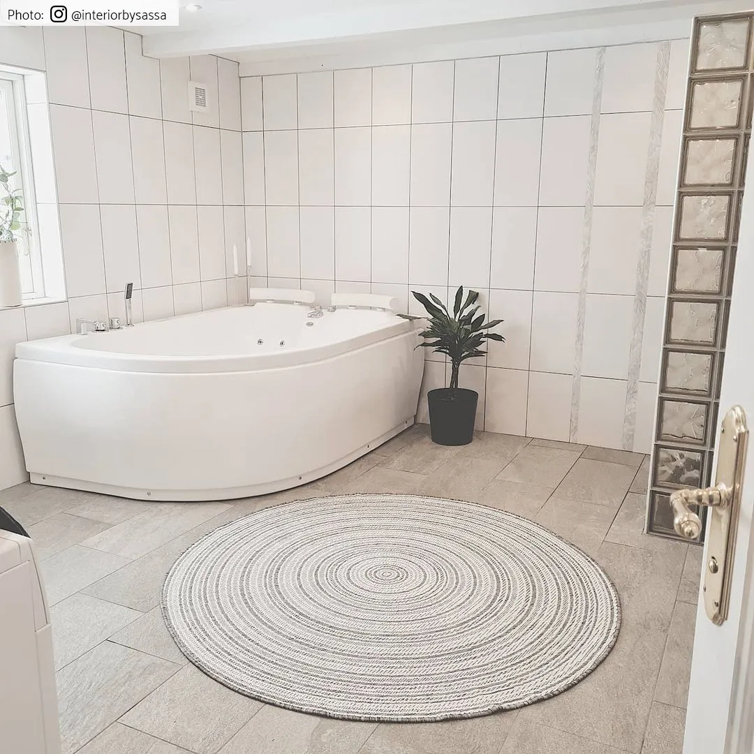 Kruhový koberec - Brussels Weave (šedý)