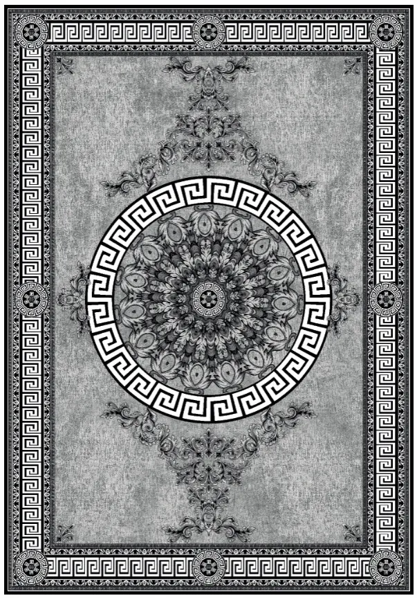 Koberec Wilton - Amer (čierna/biela)