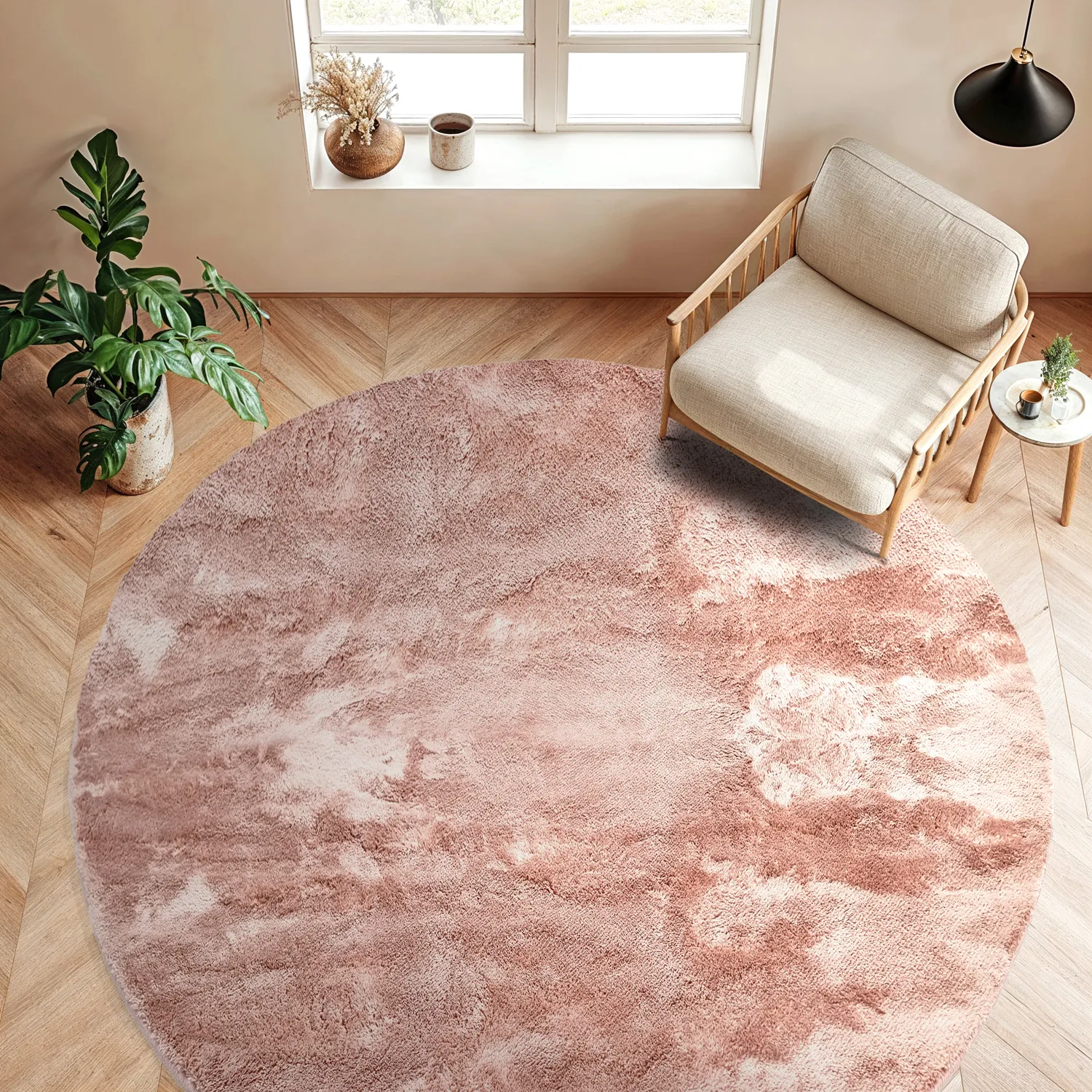 Koberce okrúhle - Aranga Super Soft Fur (ružová)