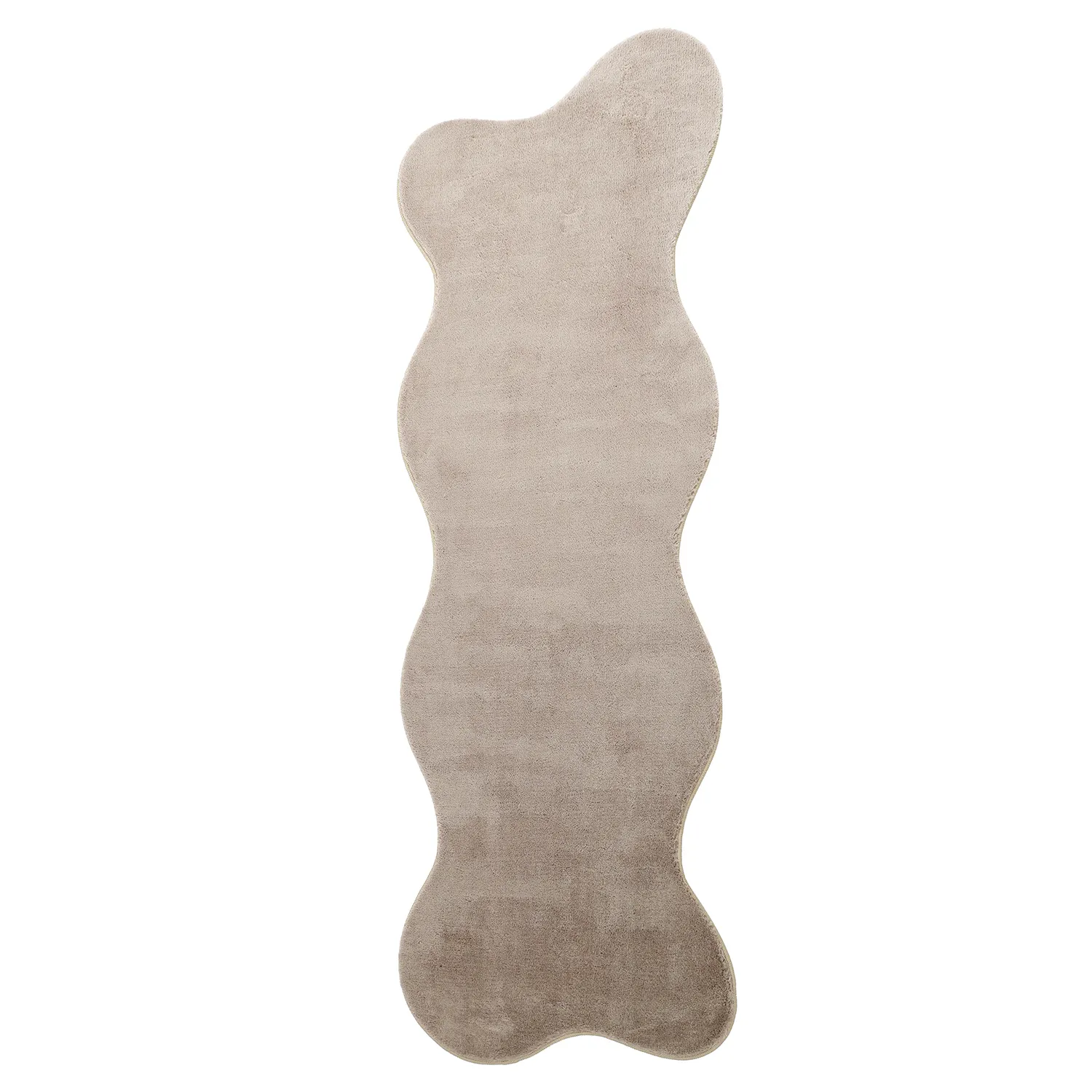 Asymmetrisk Vågig Ryamatta - Aranga Super Soft Fur (brun)