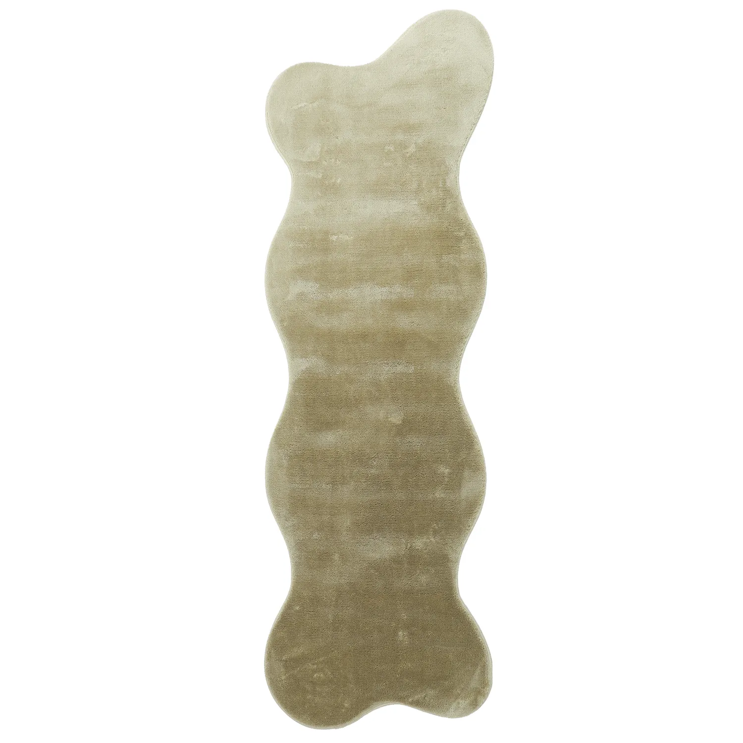 Asymmetrisk Vågig Ryamatta - Aranga Super Soft Fur (ljusgrön)