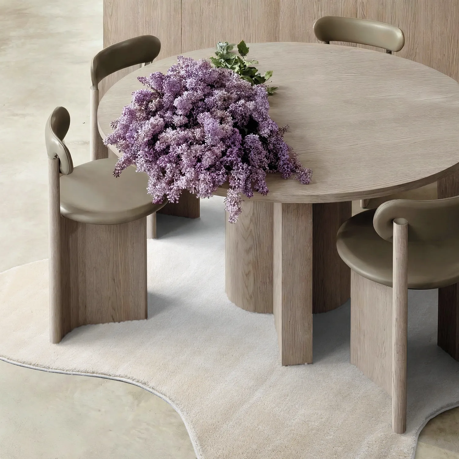 Asymmetrisk Vågig Ryamatta - Aranga Super Soft Fur (beige)