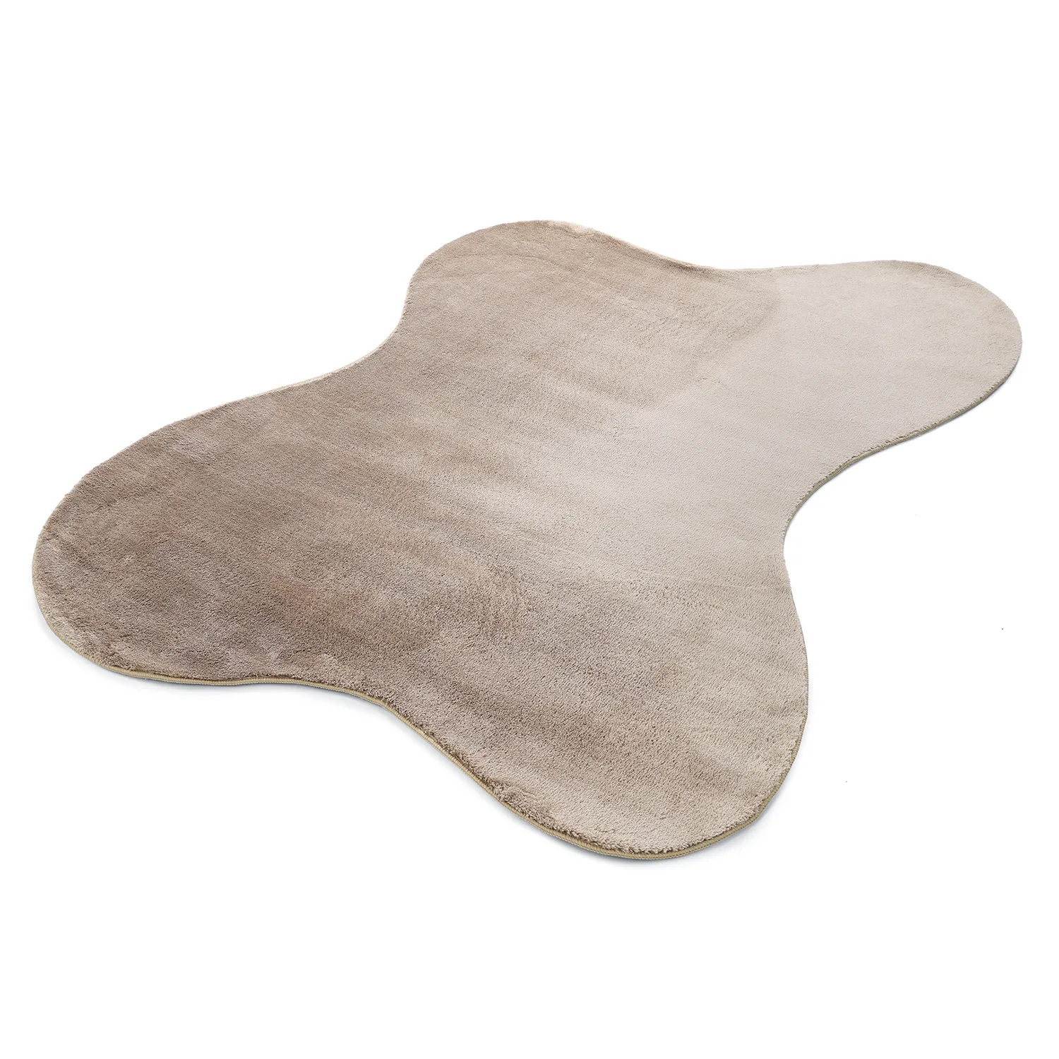 Asymmetrisk Vågig Ryamatta - Aranga Super Soft Fur (brun)