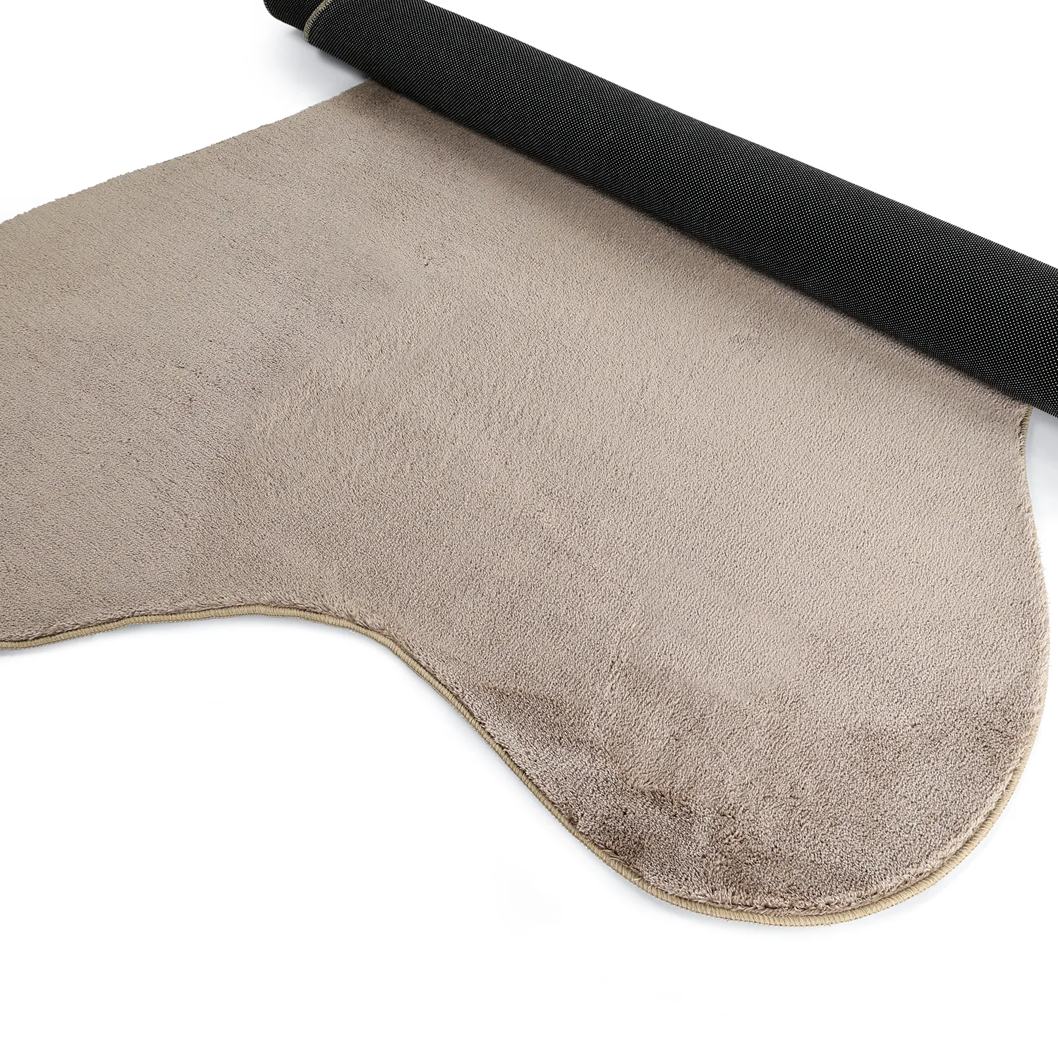 Asymmetrisk Vågig Ryamatta - Aranga Super Soft Fur (brun)