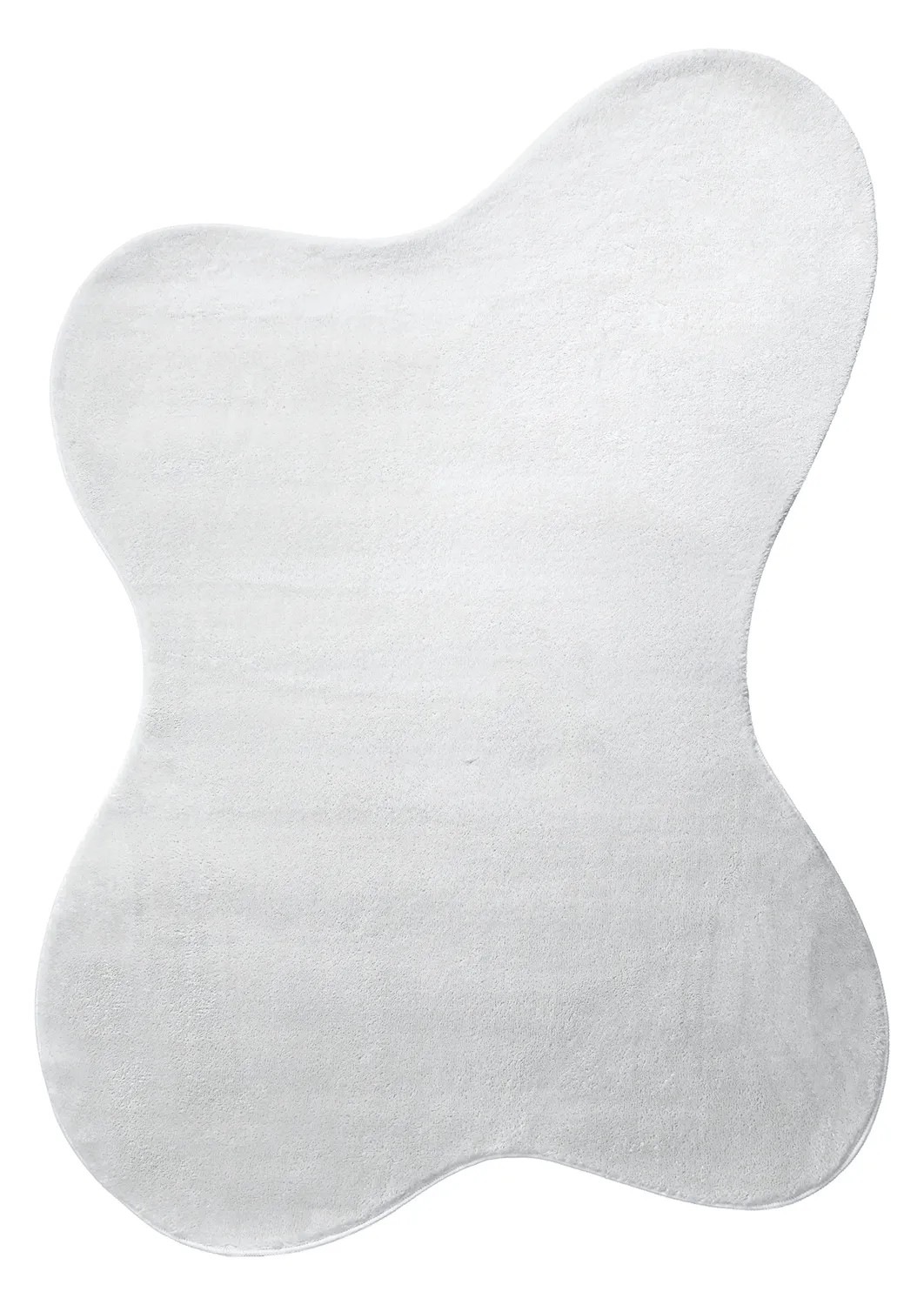 Asymmetrisk Vågig Ryamatta - Aranga Super Soft Fur (vit)