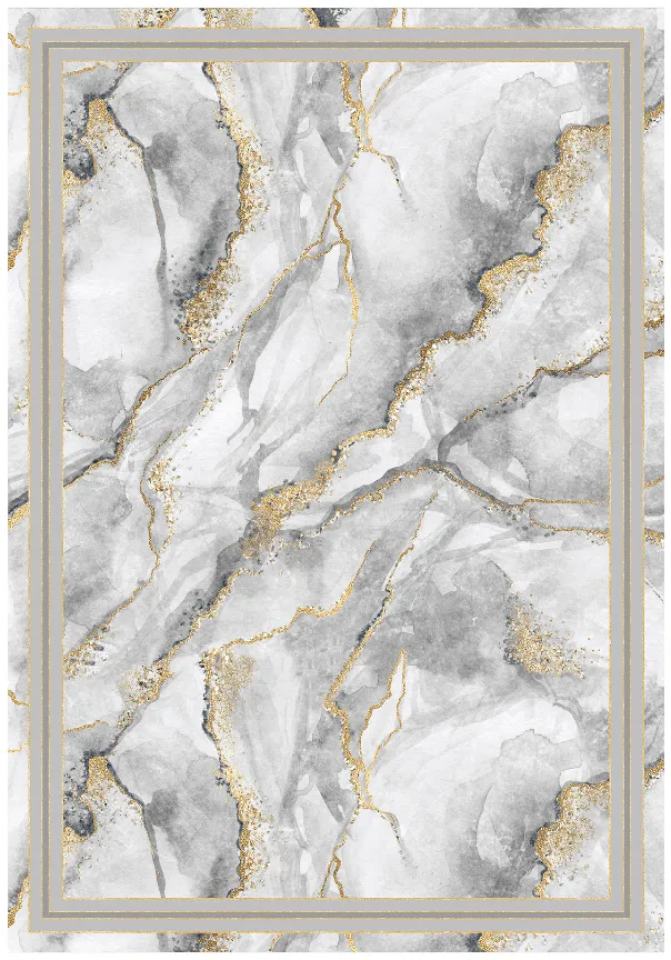 Koberec Wilton - Attika (šedá/biela/zlatá)