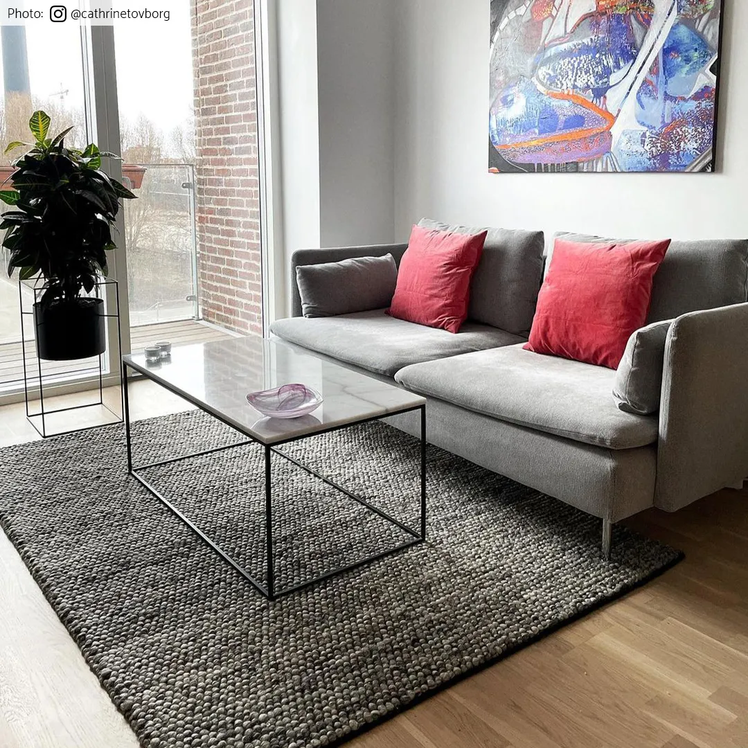 Vlnený koberec - Avafors Wool Bubble (šedý)