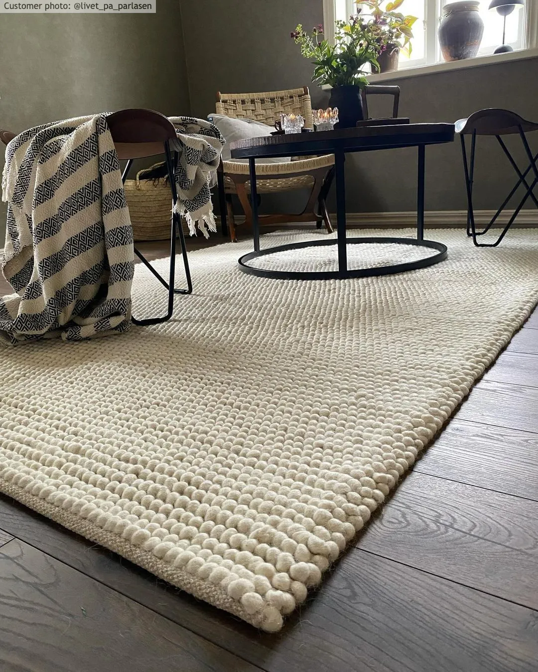 Vlnený koberec - Avafors Wool Bubble (béžový)