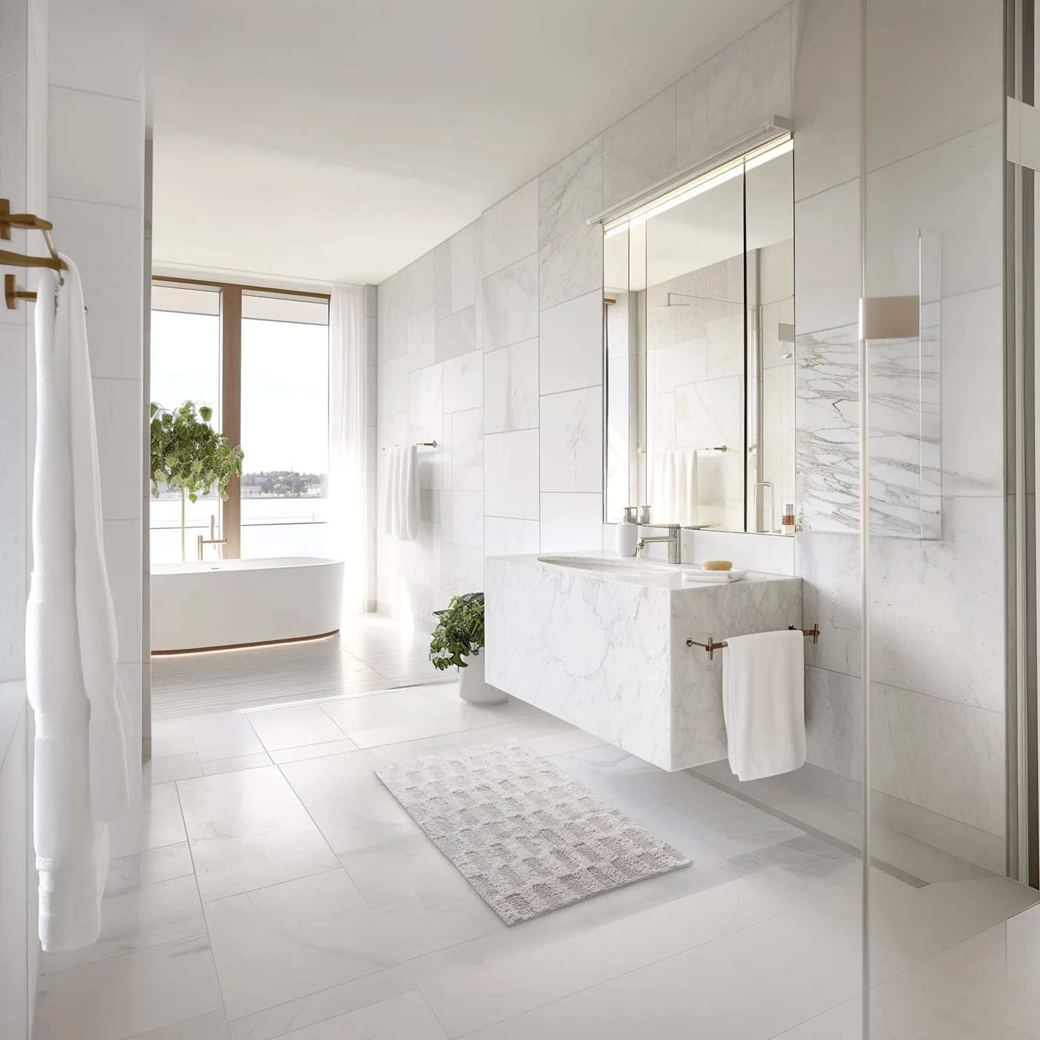 Kúpeľňová rohož - Bevin (svetlosivá)