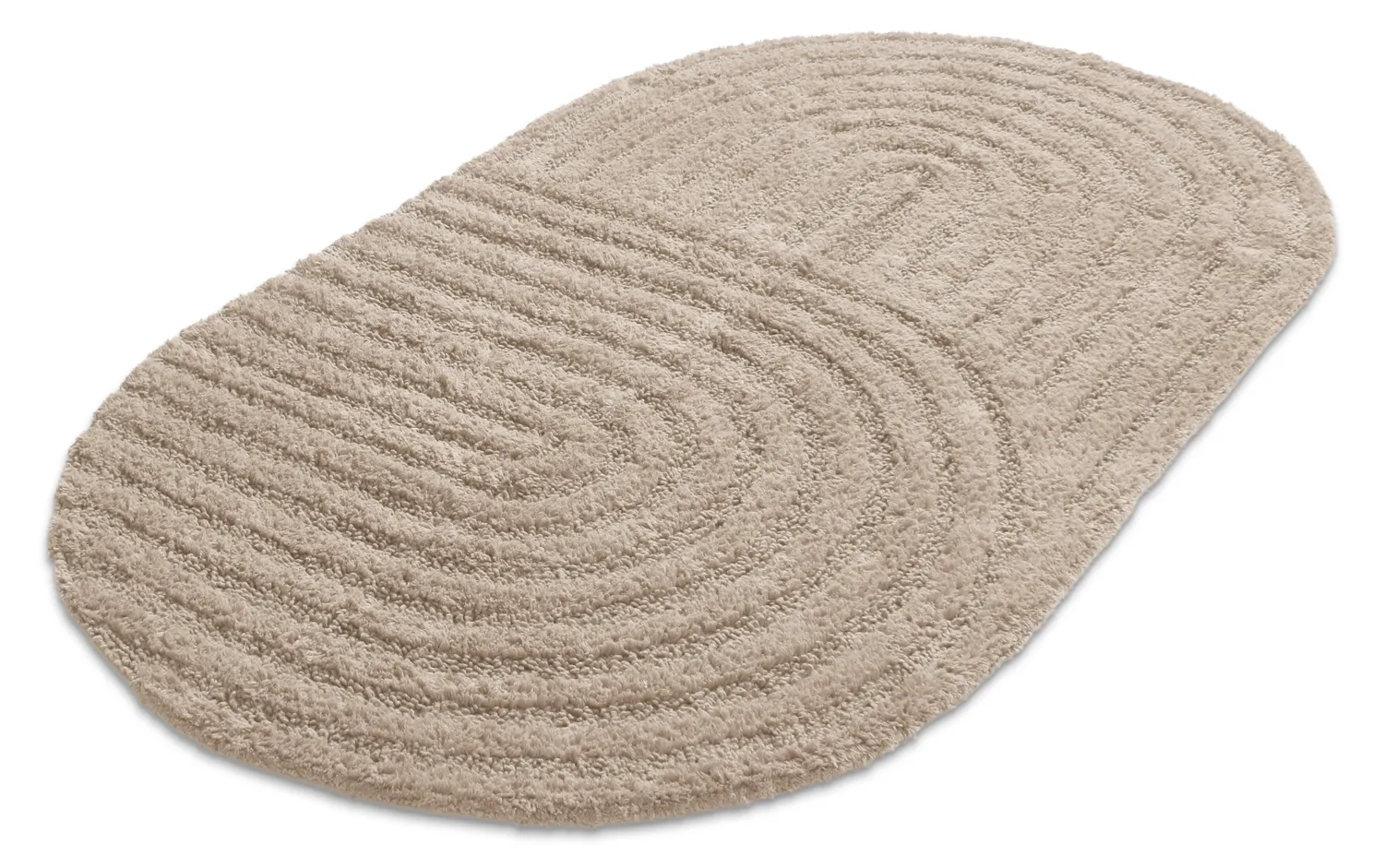 Oválny koberec do kúpeľne - Embla (béžový)