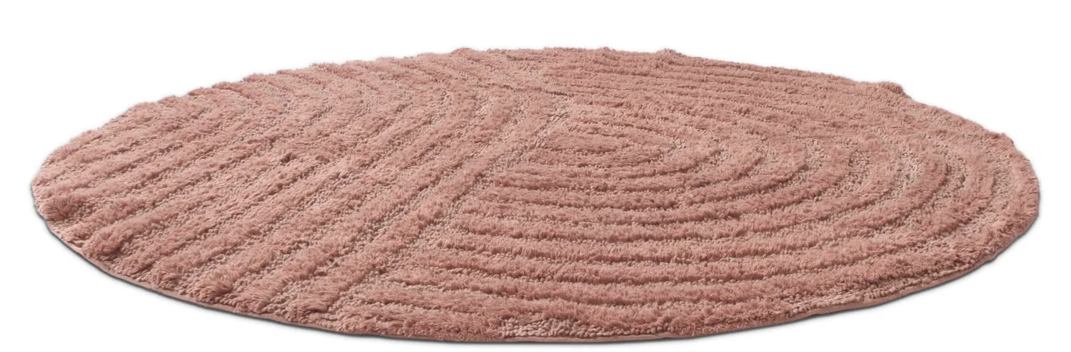 Kúpeľňová rohož okrúhla - Embla (ružová)