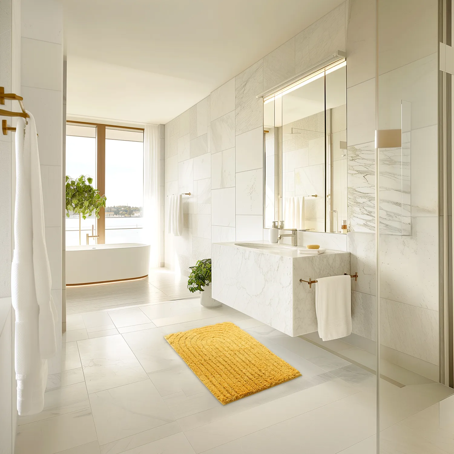 Kúpeľňová rohož - Evena (žltá)